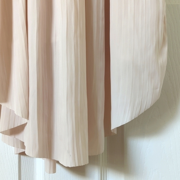 Joie Rheia Silky Pleated Long Balloon Sleeve Blouson A-Line Midi Dress Cream S - Picture 11 of 15